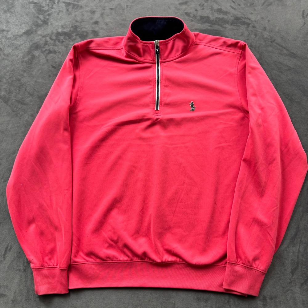 Fairway & Greene F&G Tech Mens Pink Quarter Zip Golf Pullover Large
